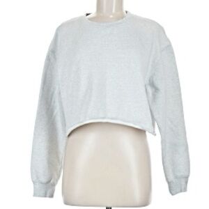 Gray WILO Cropped Sweatshirt